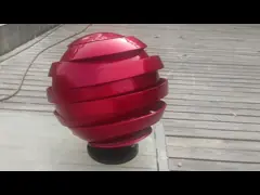 Modern Painted Stainless Steel Abstract Sculpture Red Baking Varnished