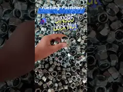 Метрическая стопорная гайка из нержавеющей стали из углеродистой стали UNC с цинковым покрытием DIN985 из нейлона video