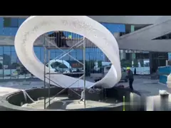 Modern LED Stainless Steel Artwork Sculpture 3.5 Meter Height