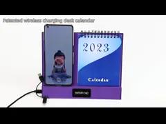 Nonslip PU кожаные стоят вверх настольный календарь универсальное Ecoxfriendly video