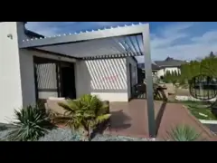 Водоустойчивое моторизованное Louvered алюминиевое патио открытого сада перголы 4 x 4 садов video