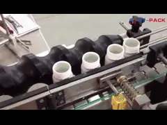 Автоматическая влажная машина рукава бутылки машины для прикрепления этикеток 380v 50mm клея 50Hz video