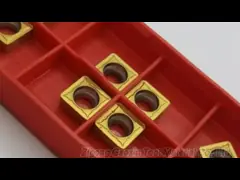 Желтый инструмент токарного станка карбида вольфрама покрытый ПВД квадратный вводит СПМТ120508 с отверстием video