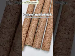 Dia 30mm x 640mm агломерированная пробочка штанги вставляет затворы пробочки вина video