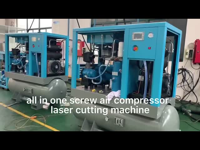 16bar 8bar All In One Rotary Screw Compressor For Laser Cutter 15Kw 20HP