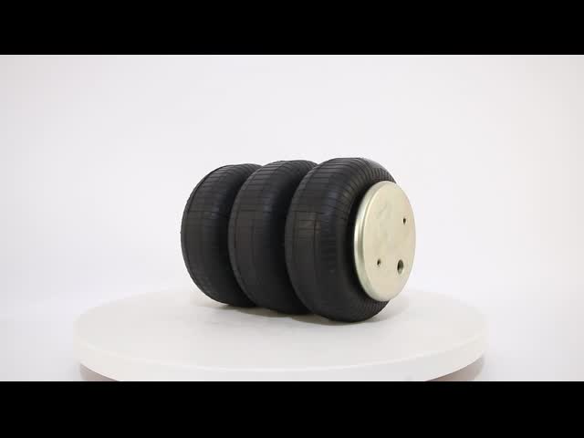 3B20F-2P03 Triple Convoluted Air Suspension Springs Industrial 1/2NPT Air Inlet