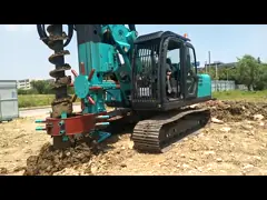 High Efficiency Screw Hydraulic Drilling Rig Soil Boring Machine Small Pile Driver