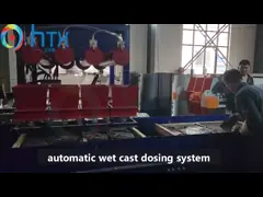 Производственная линия каменной стены Faux машинного оборудования автоматического кирпича конкретная влажная брошенная video