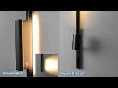 след потолка СИД 15W освещает утопленную систему света следа СИД удара магнитную video