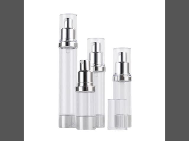 Clear Empty Facial Serum Pump Packaging White 10ml - 30ml