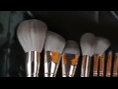 14Pcs Premium Makeup Brushes , Customized Soft Synthetic Cosmetic Brush With Bag