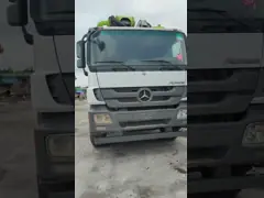 Подержанная используемая высота тележки 1370mm насоса Benz 56m Zoomlion конкретная питаясь video