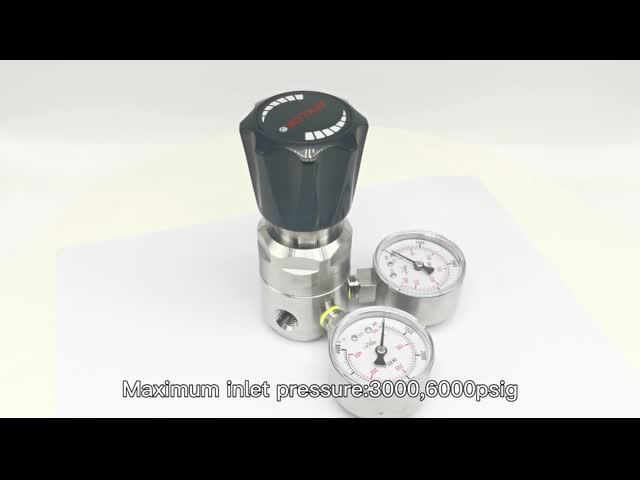 Regulador 316 de aço inoxidável do cilindro de gás do calibre de medição 6000psi do vácuo