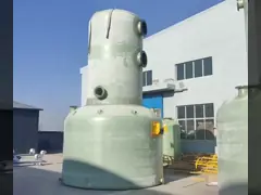 Вне промышленной очистки сточных вод танка удерживания Frp септической цилиндрической video