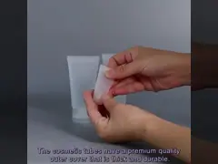 крышка овального сальто трубки крышки извива 150G косметического верхняя для сливк мытья стороны video