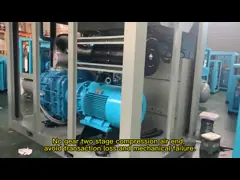 380V / 50hz 200kw Rotary Screw Air Compressor Two Stage Compression video