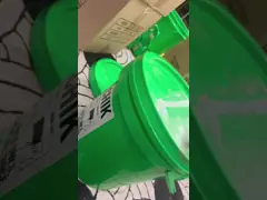 Бочонок термального HDPE передачи белый круглый пластиковый для цвета краски латекса video