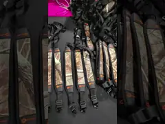 Черноты Webbing камуфлирования слинга винтовки холста 1,25 дюймов слинг винтовки прочной кожаный video