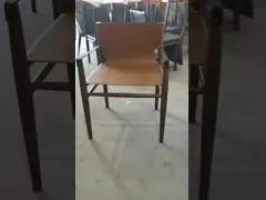 Столовая ресторана рамки золы деревянная предводительствует подлокотник современный для лобби гостиницы video