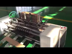 Маленькая гофрированная вращающаяся слотерная машина Автоматическая разделительная доска изготовления машины video