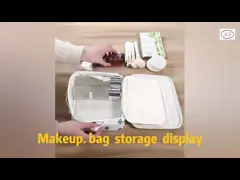 Бархатная косметичка с ручкой Косметичка с держателем для кистей для макияжа Дорожная косметичка Розовая video