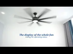 5 Speed Reversible DC Motor Ceiling Fans With Lights And Remote 64 Inch