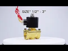 Клапан соленоида OEM электрический латунный, путь 2 нормально закрывал клапан соленоида для управления воды video