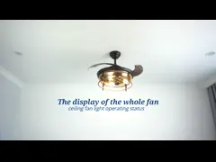 42 inches Invisible Blade Ceiling Fan  Farmhouse Style With Light