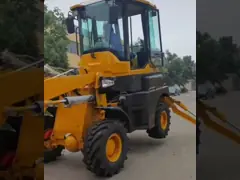 Мини-колесный погрузчик 4-колесный бульдозер для строительной техники video