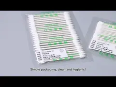 Двойная остроконечная пробирка чистой комнаты подсказки пылится бутоны хлопка свободного от острого пункта длинные video