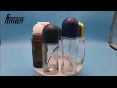 50 мл Многоразовые большие стеклянные флаконы с роликом, тройное уплотнение, роллер-дозатор для эфирных масел и средств личной гигиены video