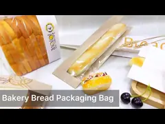 Бумажный мешок тоста сэндвича, устойчивые сумки пекарни Крафт с окном video
