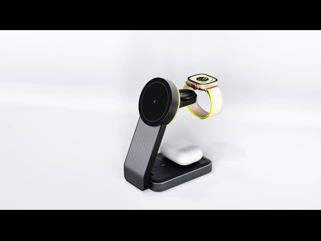 Qi-enabled Devices Multifunction Wireless Charger with 10mm Transmission Distance video