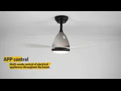 Noiseless 110V 240V Dimmable LED Ceiling Fan With 3 Colors Change Light video