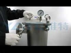 Пластиковый 4 фильтр сумки нержавеющей стали кокосового масла 304 корпуса фильтра сумки video