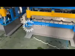 Сталь ППГИ машина рифленой крыши 2 слоев покрывая, машины завальцовки листа крыши video