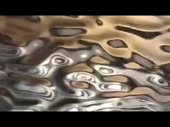 304 покров из сплава цвета золота листа нержавеющей стали 0.15mm пульсации воды 316L Роза декоративный video