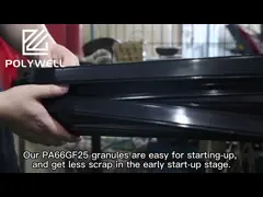 Специализированный черный полиамид нейлон 66 гранулы ПА6 Пластиковый материал гранулы Экструзионный перерабатывающий материал video