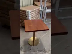 Толщина прочного обеденного стола крытая 3/4/5км ресторана с стороной твердой древесины video