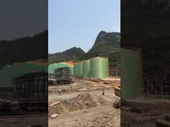 Цилиндрический сосуд оборудования FRP лэндфилл-газа бака для хранения метана video