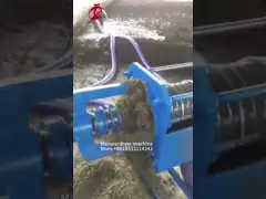 Переработка навоза Машина для обезвоживания навоза Сушильная машина для сушки куриных отходов video