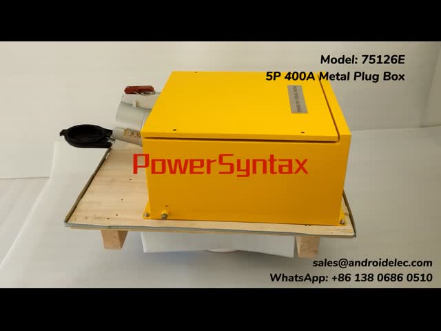 5P 250A IP67 Mechanical Interlocked Socket Box PowerSyntax High Current Wall Mounted Switched 75121