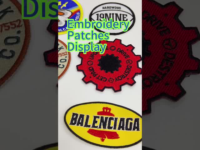 Оптовый изготовленный на заказ Washable Twill вышил границе Merrow ткани чувствуемой заплатами видео