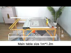 Таблица скольжения двойного лезвия круговая увидела панель 220V 2600w машинного оборудования Woodworking деревянную video