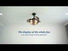 OEM 36 дюймовый выдвижной потолочный вентилятор свет CCC CE ROHS SAA CB ETL одобрен video