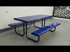 Стол для пикника на открытом воздухе из перфорированной стали с скамейками video