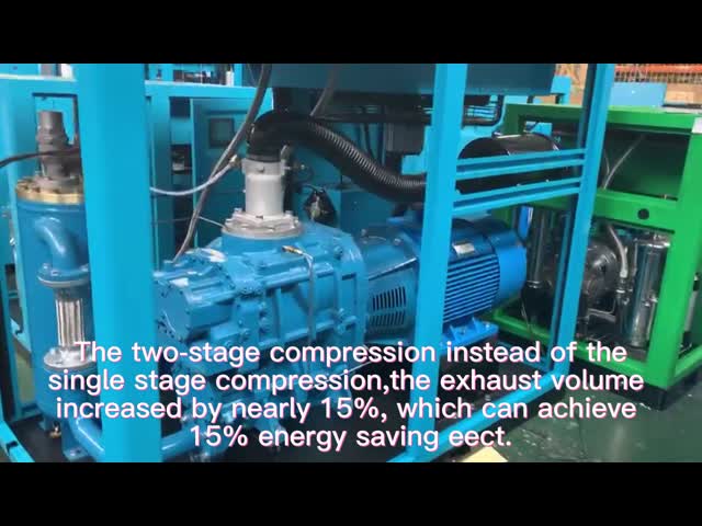 55KW 2 段階スクリュー空気圧縮機 PM 回転スクリュー圧縮機