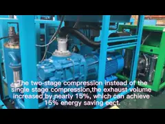 250 кВт стационарный винтовой воздушный компрессор двухступенчатый вращающийся винтовый воздушный компрессор video