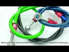 Ptfe Nylon Colored Stainless Steel Braided Brake Hose Assembly 3.2mm 1/8''