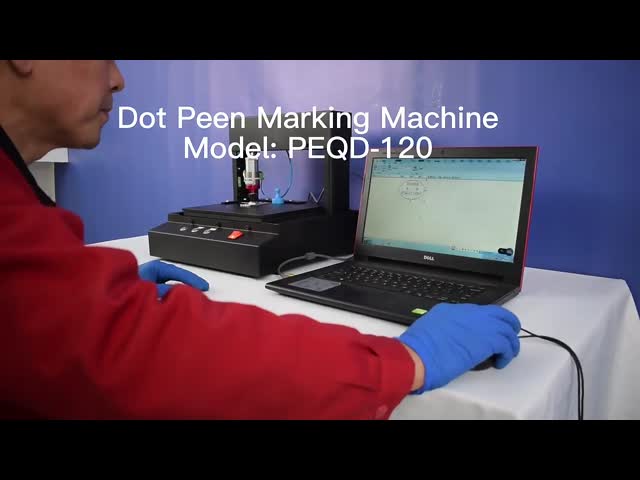 Портальный тип Малый электрический маркировочный станок Металлический гравировальный станок с паспортной табличкой видео